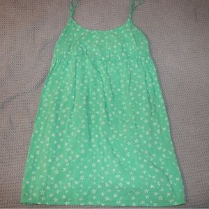 Green Floral Mini Dress
